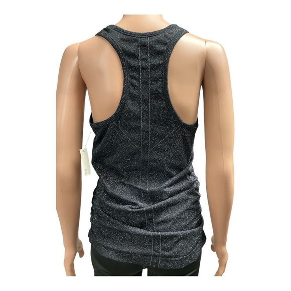 Athleta - NWT - Black / Metallic Silver Sleeveless Racerback Tank Top - Picture 3 of 5